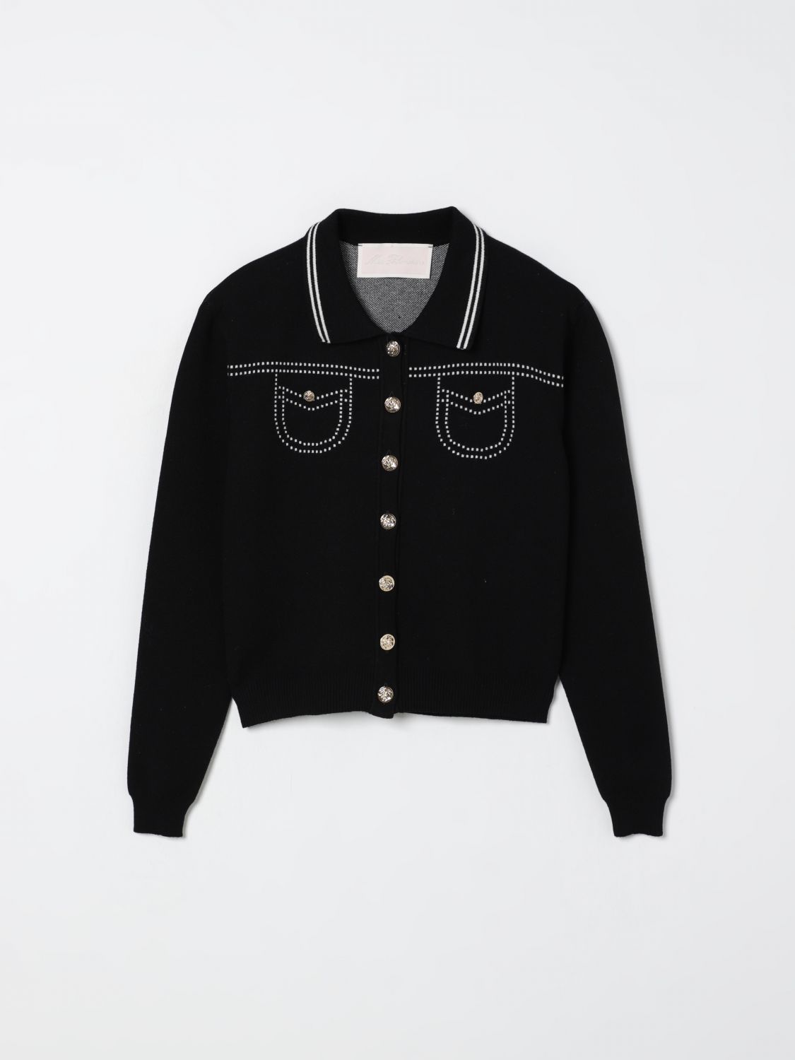 Miss Blumarine Sweater Kids Color Black In Black