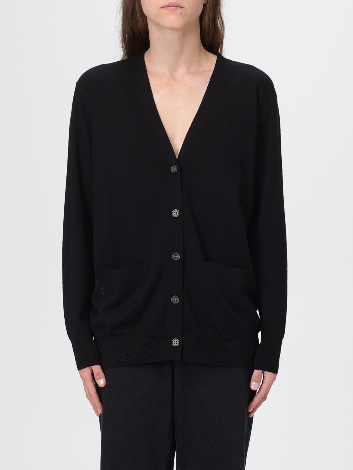 Polo Ralph Lauren Cardigan In Lana In Black
