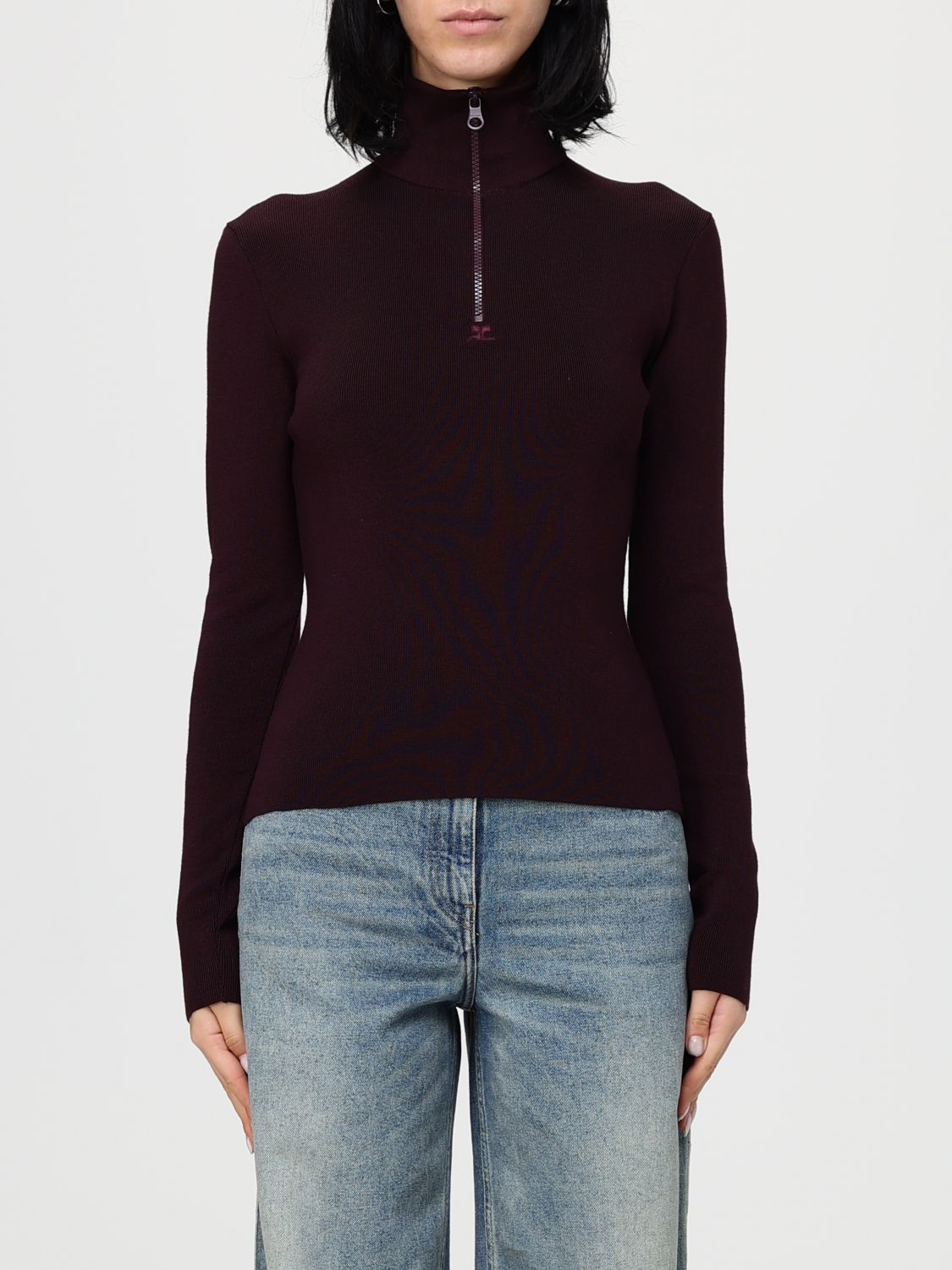 Courrèges Sweater Woman Color Burgundy