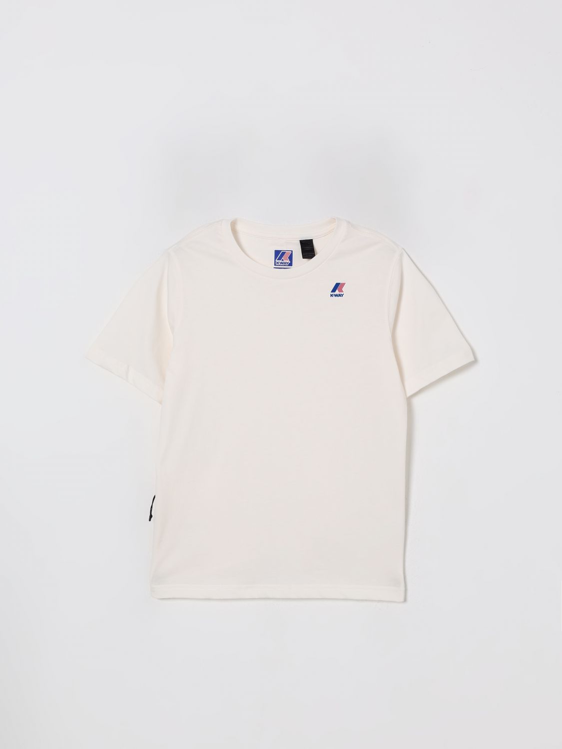 K-way White Edouard T-shirt In Cotton In White