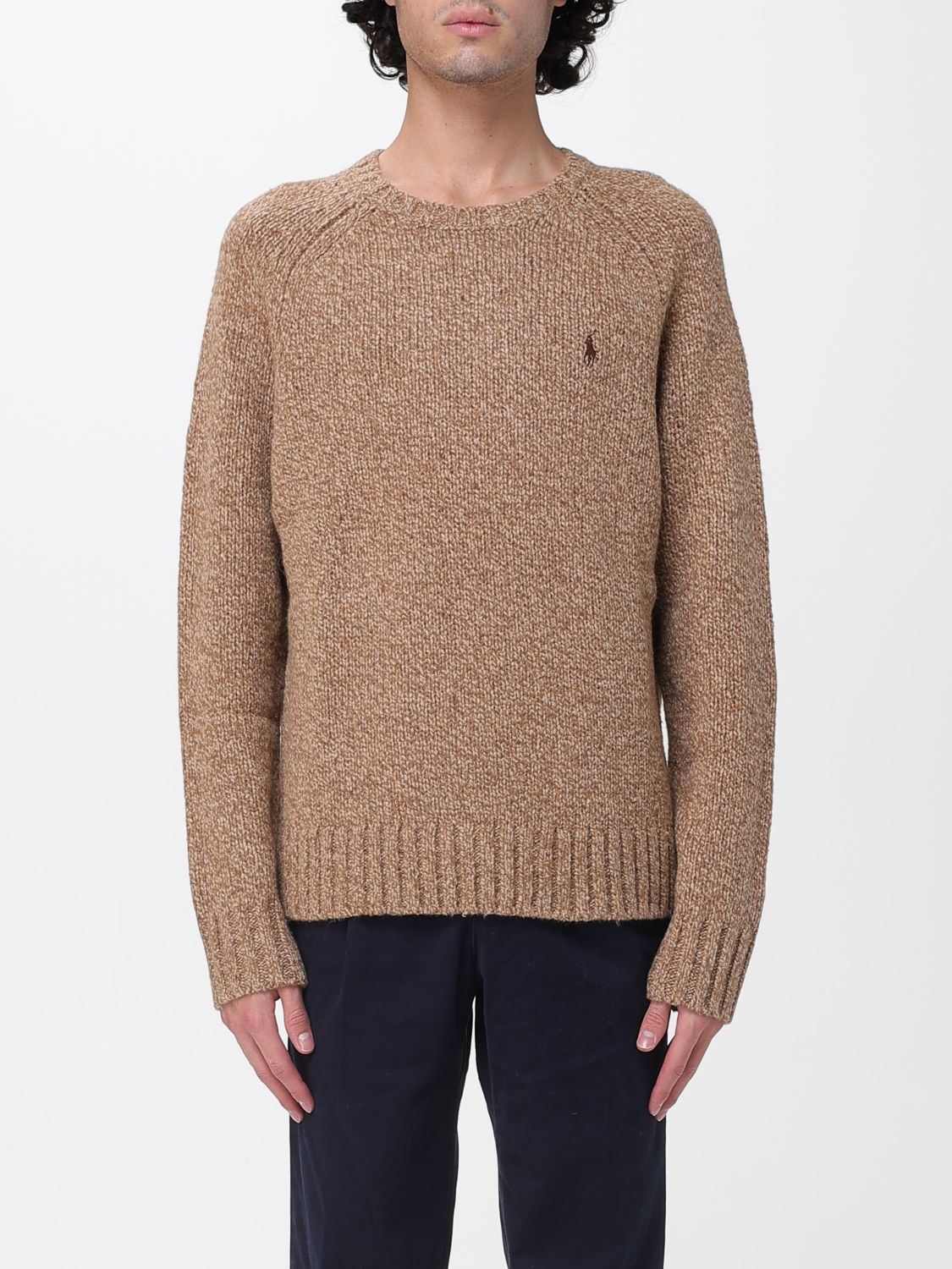 Polo Ralph Lauren Sweater Men Color Beige In Brown