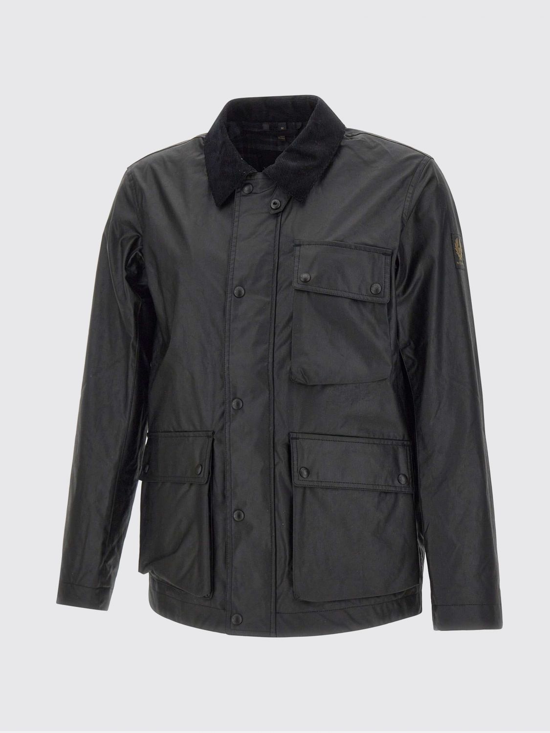 Belstaff Corduroy-collar Jacket In Black