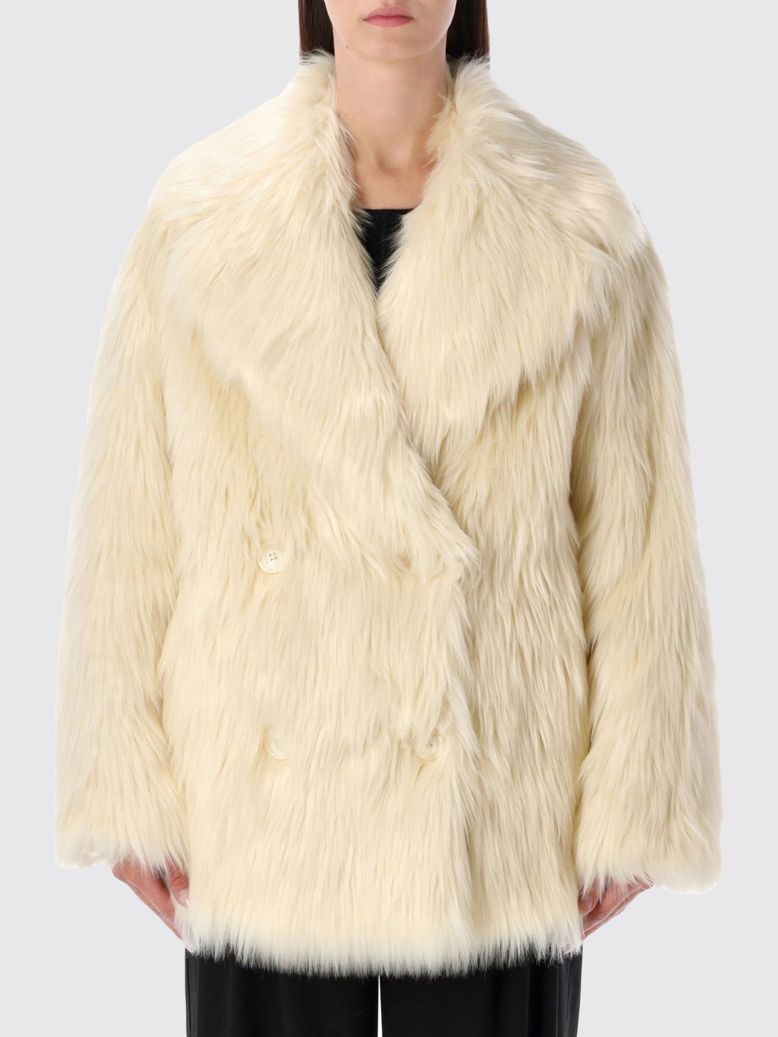 Stand Studio Coat  Woman Color White