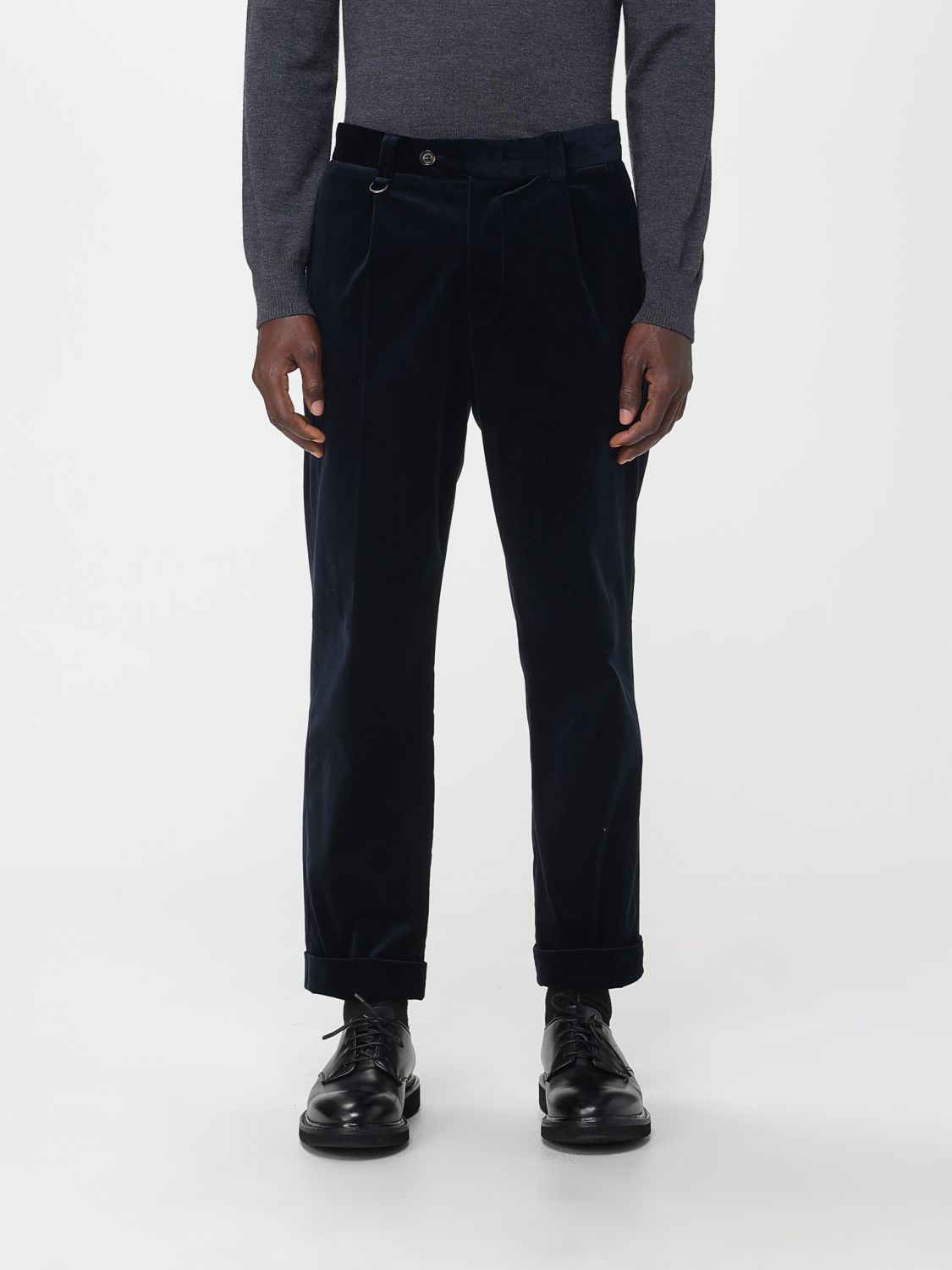 Paolo Pecora Pants  Men Color Blue In Black