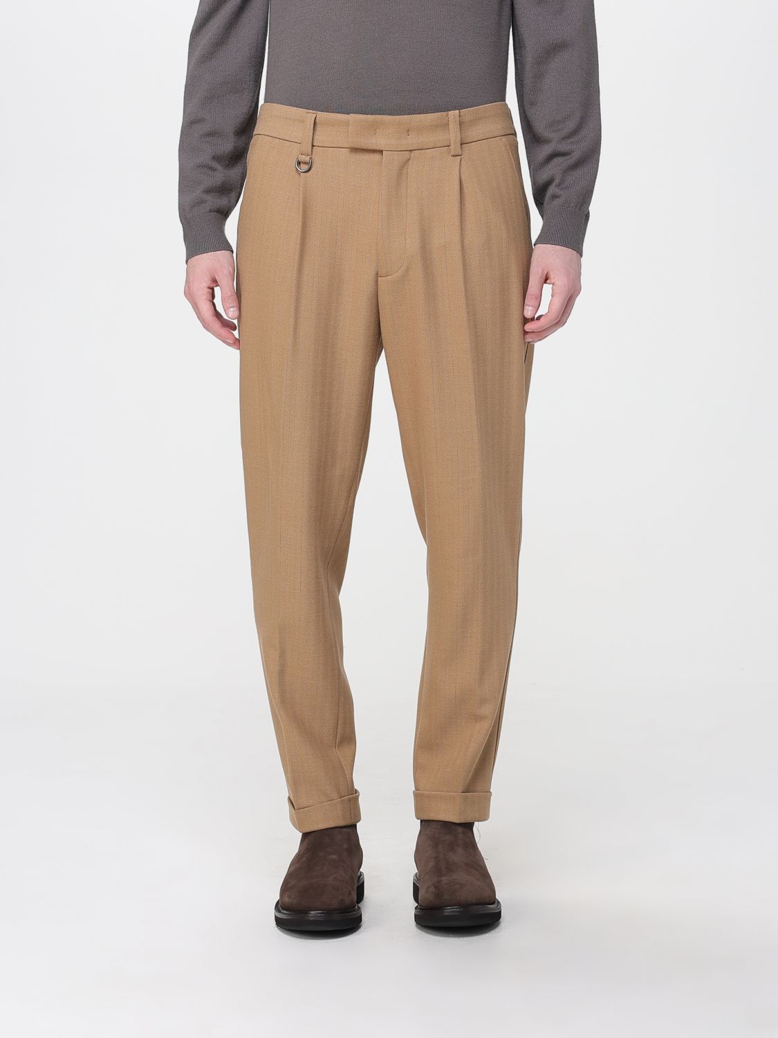 Paolo Pecora Pants  Men Color Beige In Brown