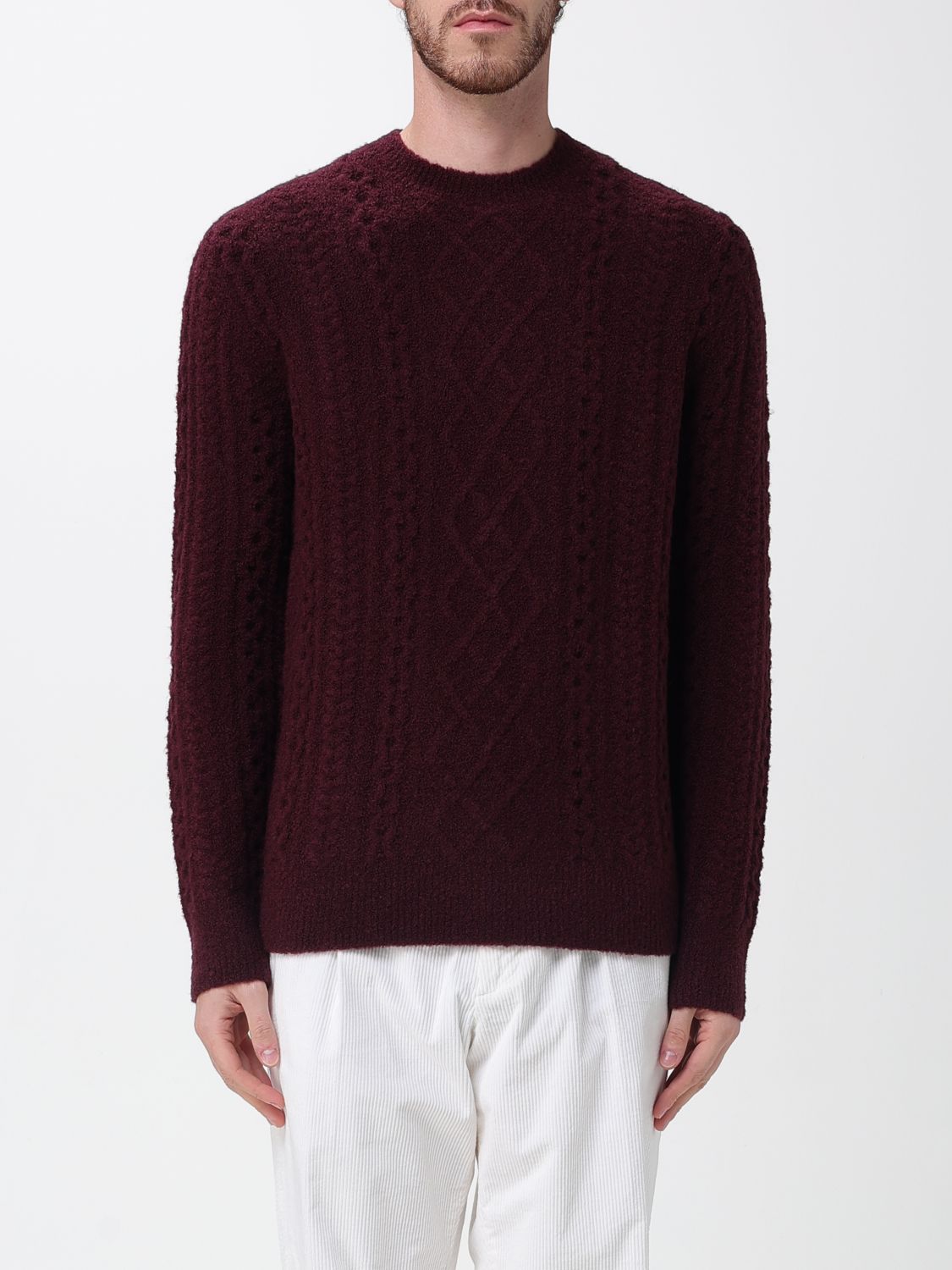 Paolo Pecora Long-sleeves Sweater In Red