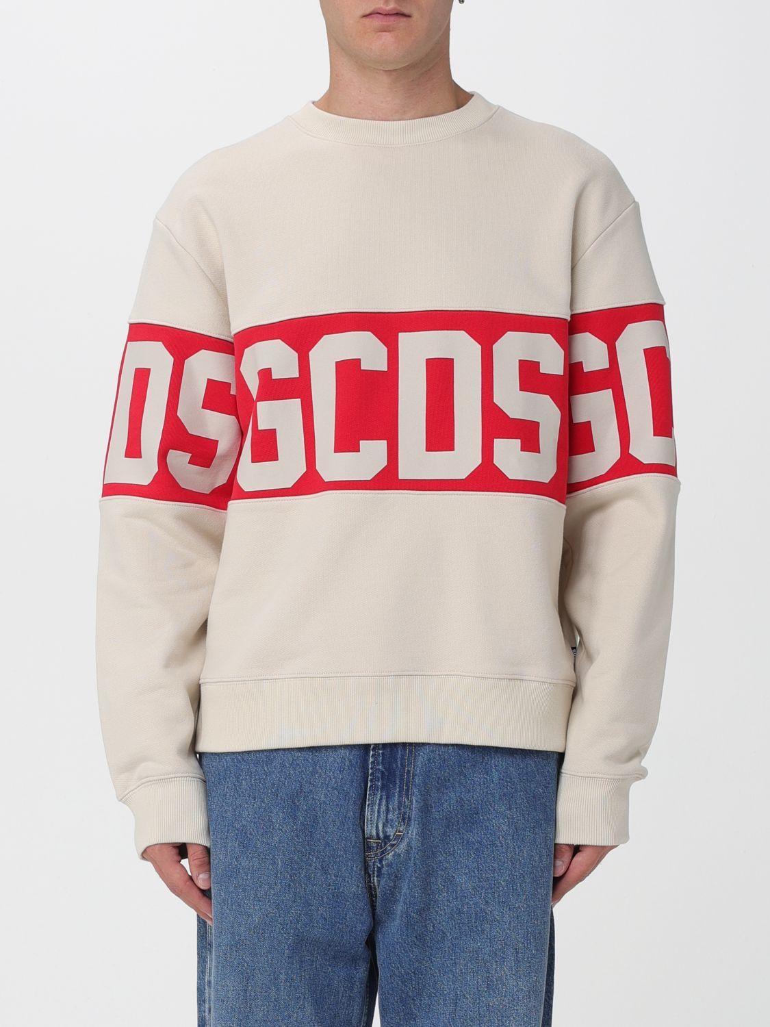 Gcds Logo Stripe Knitwear In Neutral