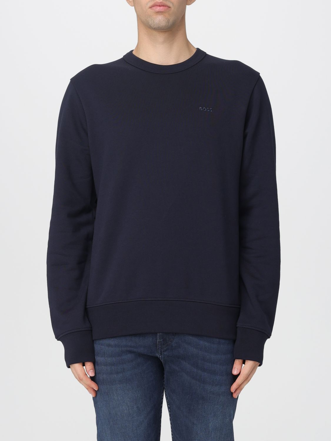 BOSS Sweatshirt Herren Farbe Blau