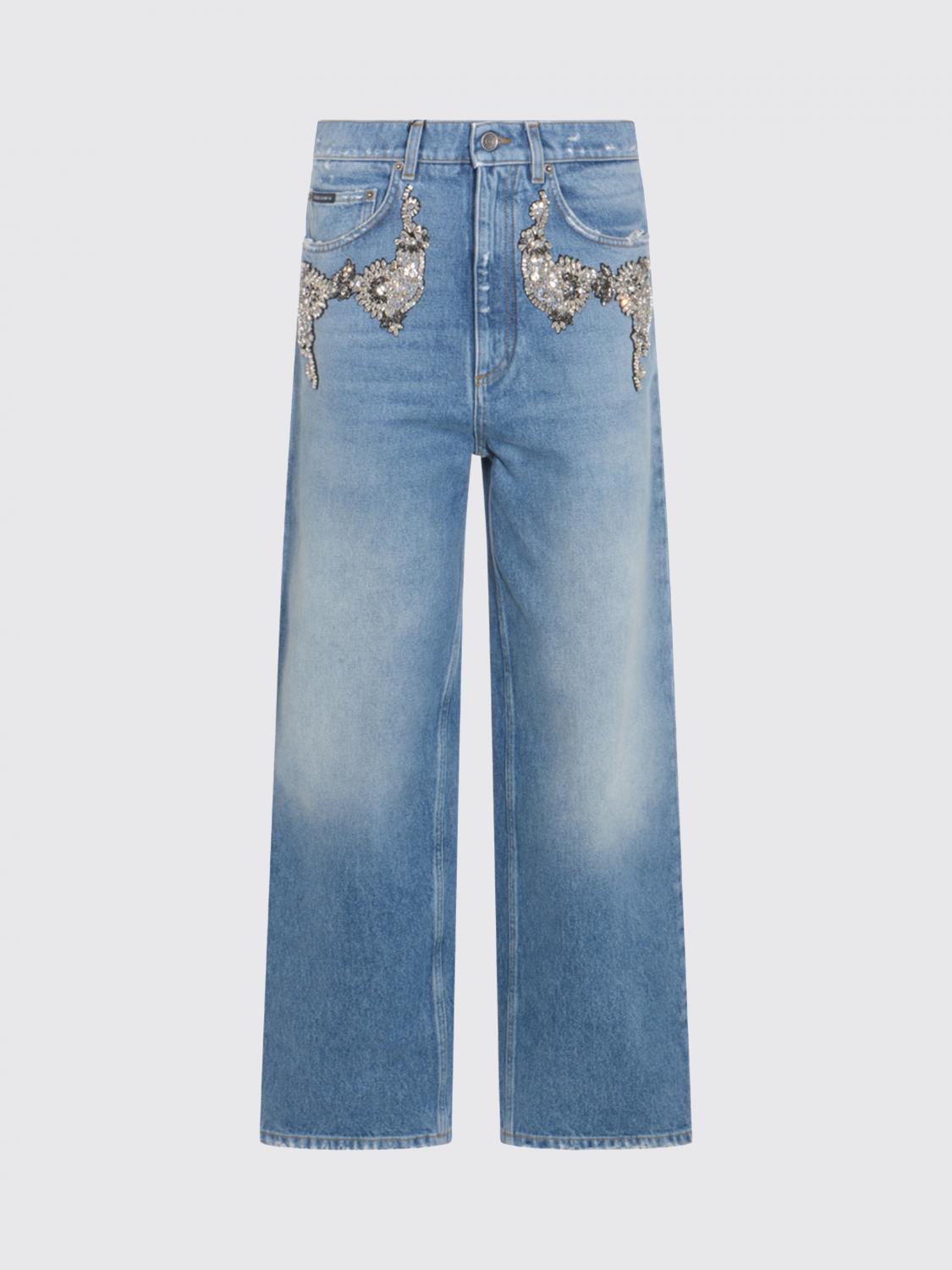 Dolce & Gabbana Jeans Woman Color Blue In Brown