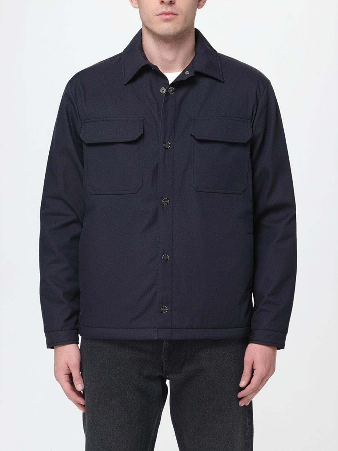 Kiton Overshirt Padded Long Sleeves In Blue