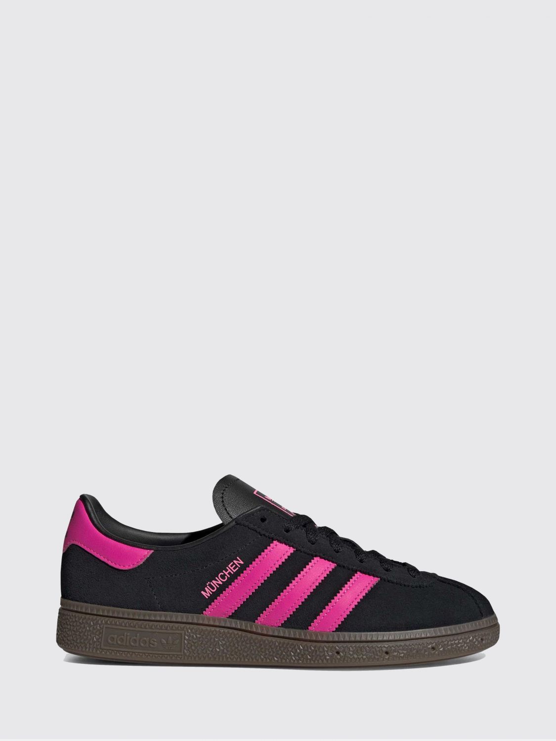 Adidas Originals Sneaker München In Black/fuchsia Suede In Multi