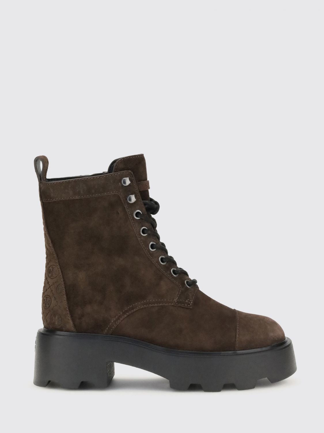 Tory Burch T Ankle Boots With Grooved Lug Sole In Multi