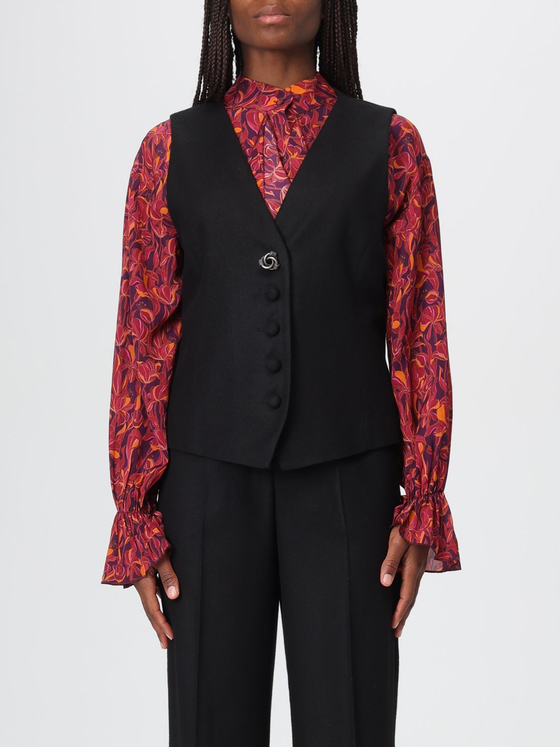 Maliparmi Button-fastening Waistcoat In Black