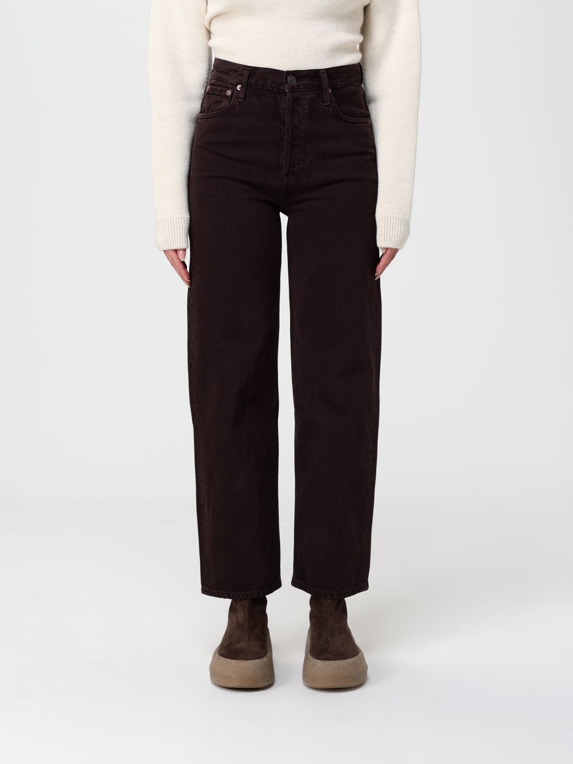 Agolde Jeans  Woman Color Brown