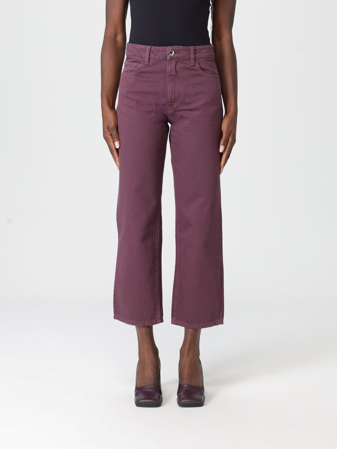 Icon Denim Los Angeles Jeans  Woman Color Burgundy In Pink