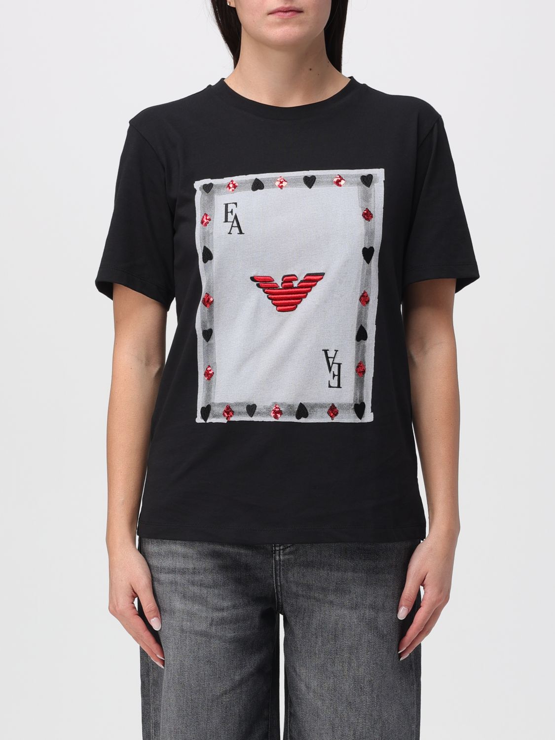 Emporio Armani Short Sleeve T-shirt In Black