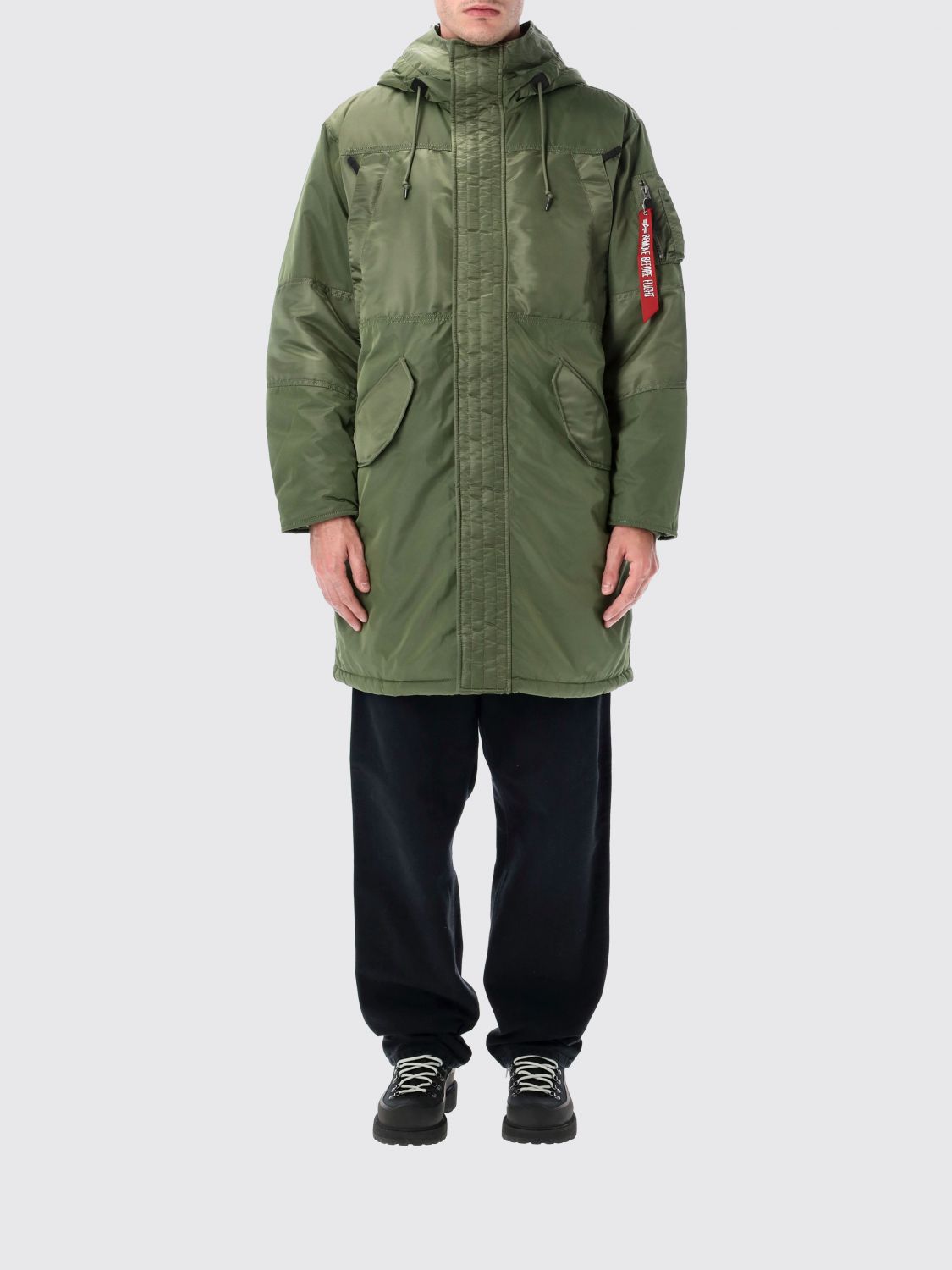 Alpha Industries Studio Field Parka Coat In Green