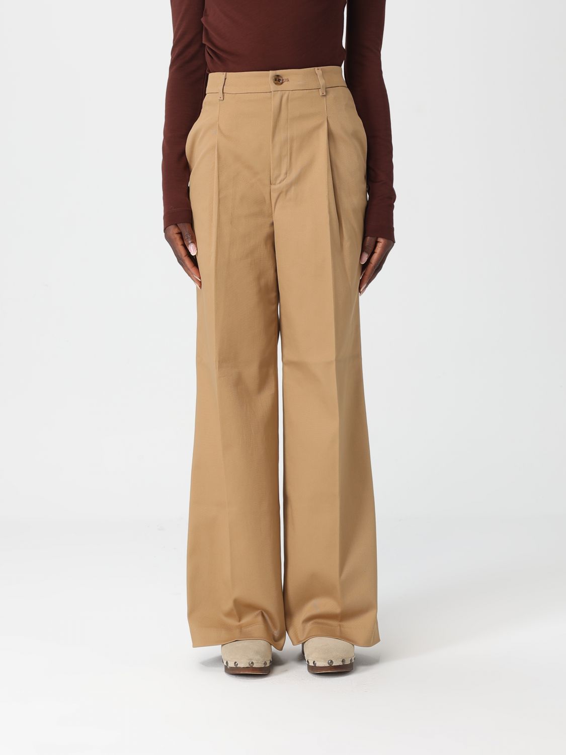 Mason's Pants Woman Color Camel In Brown