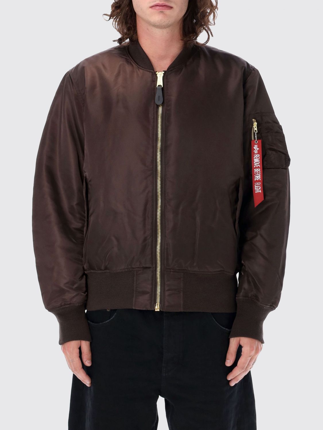 Alpha Industries Ma-1 Reversible Bomber In Brown