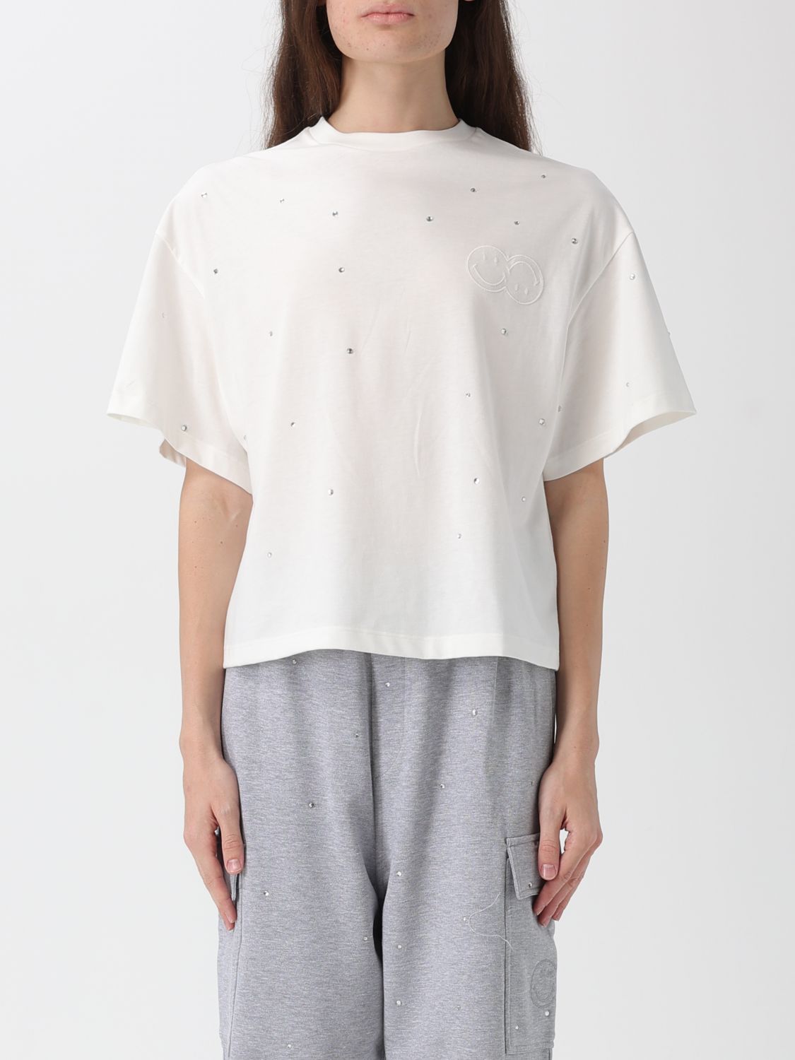 Joshua Sanders T-shirt Woman Color Yellow Cream In White