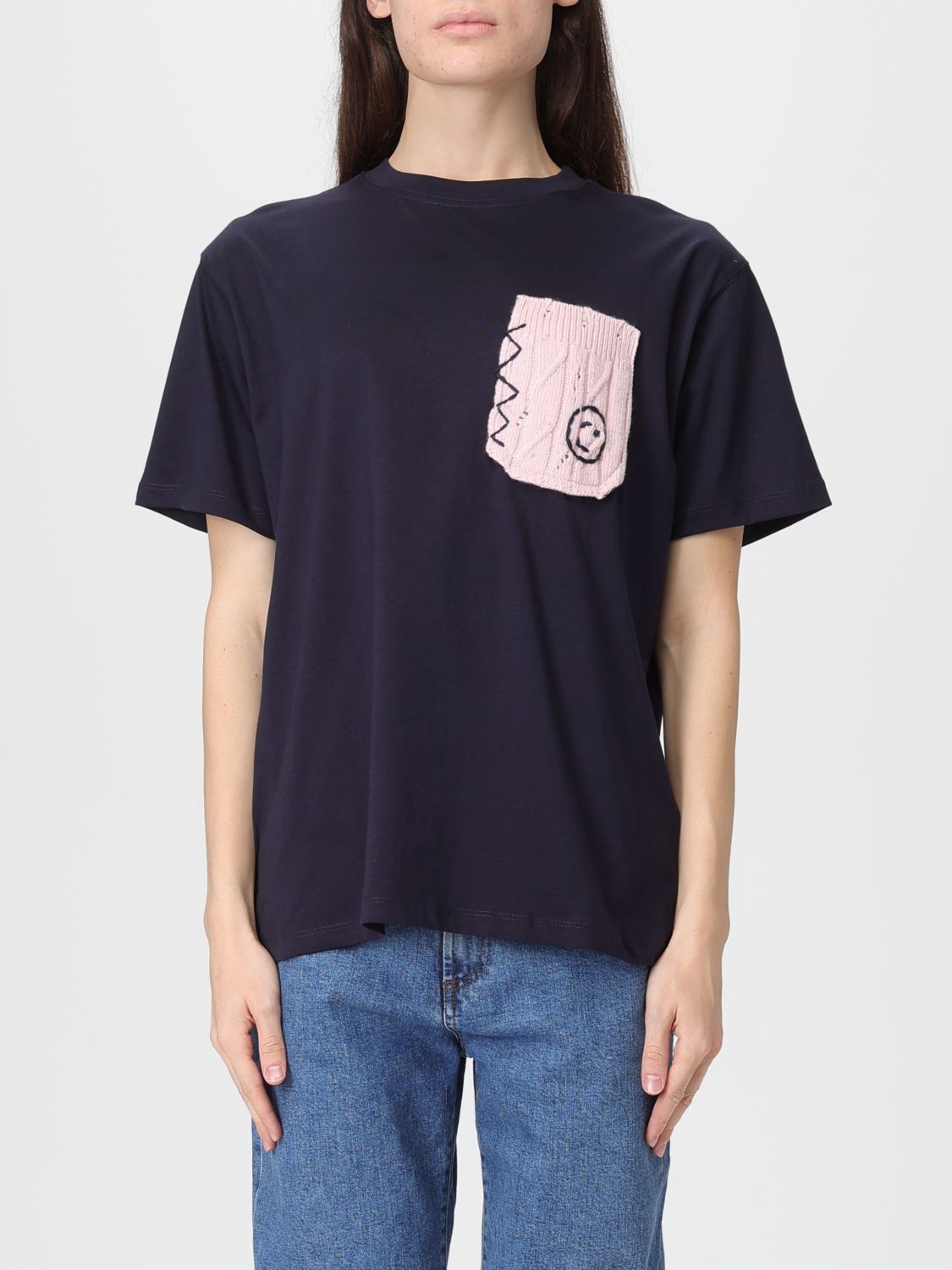 Joshua Sanders T-shirt Woman Color Blue In Blue
