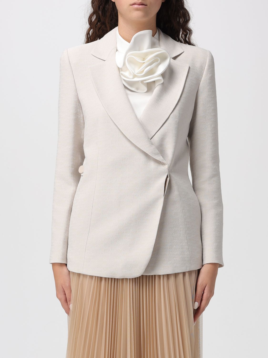 Emporio Armani Blazer Woman Color White In Neutral