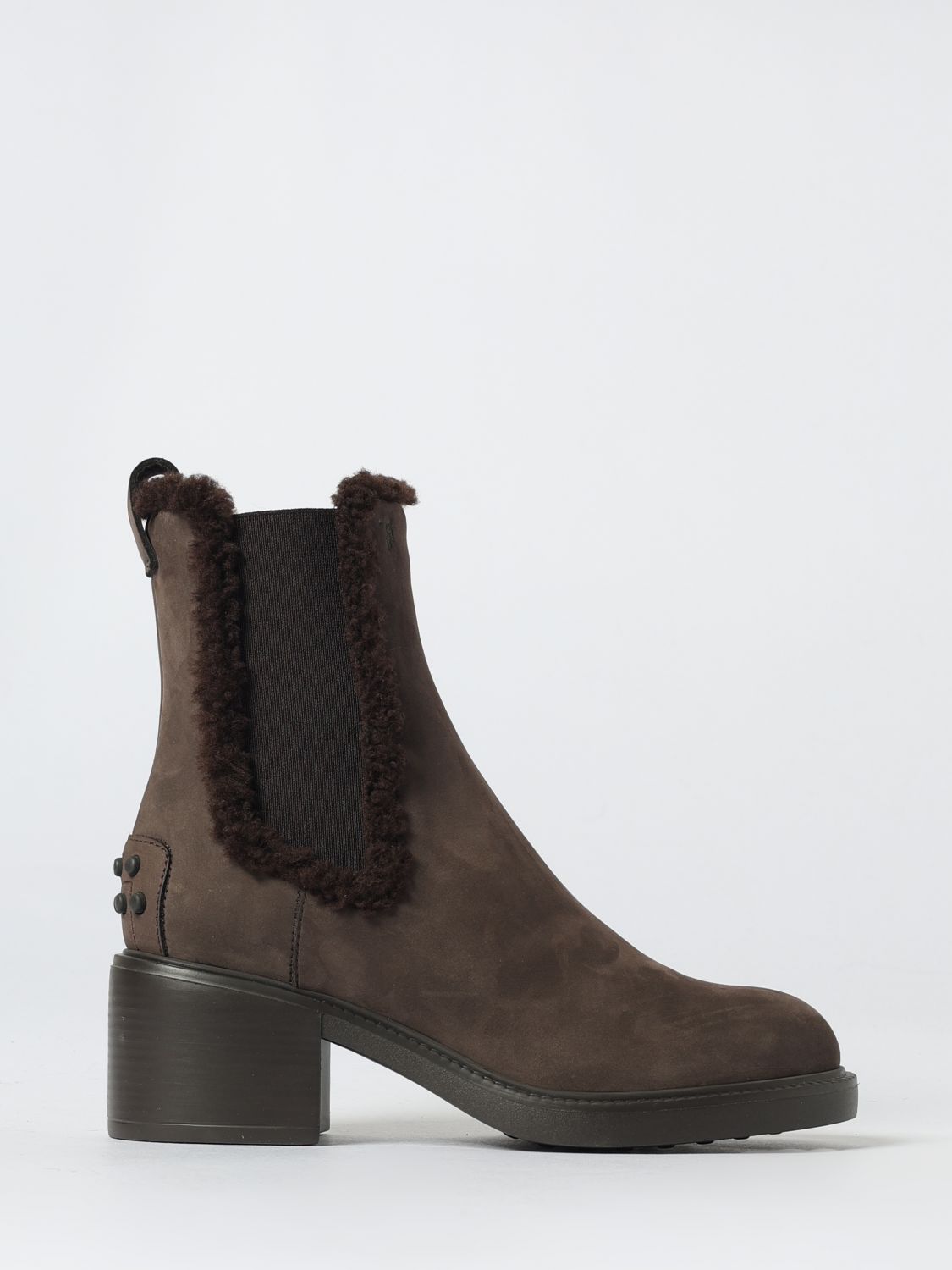 Tod's Flat Ankle Boot Woman Color Brown In Brown