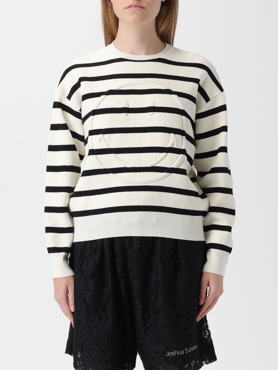 Joshua Sanders Sweater  Woman Color Yellow Cream In Animal Print