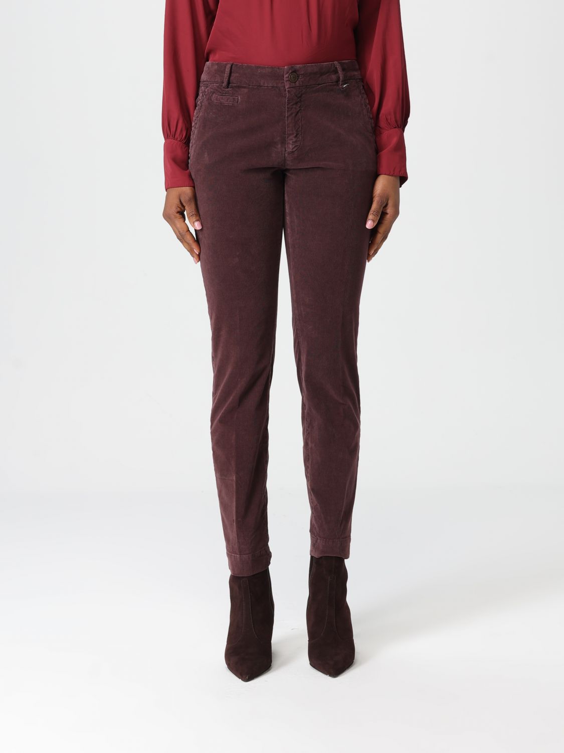 Mason's Pants  Woman Color Brown In Burgundy