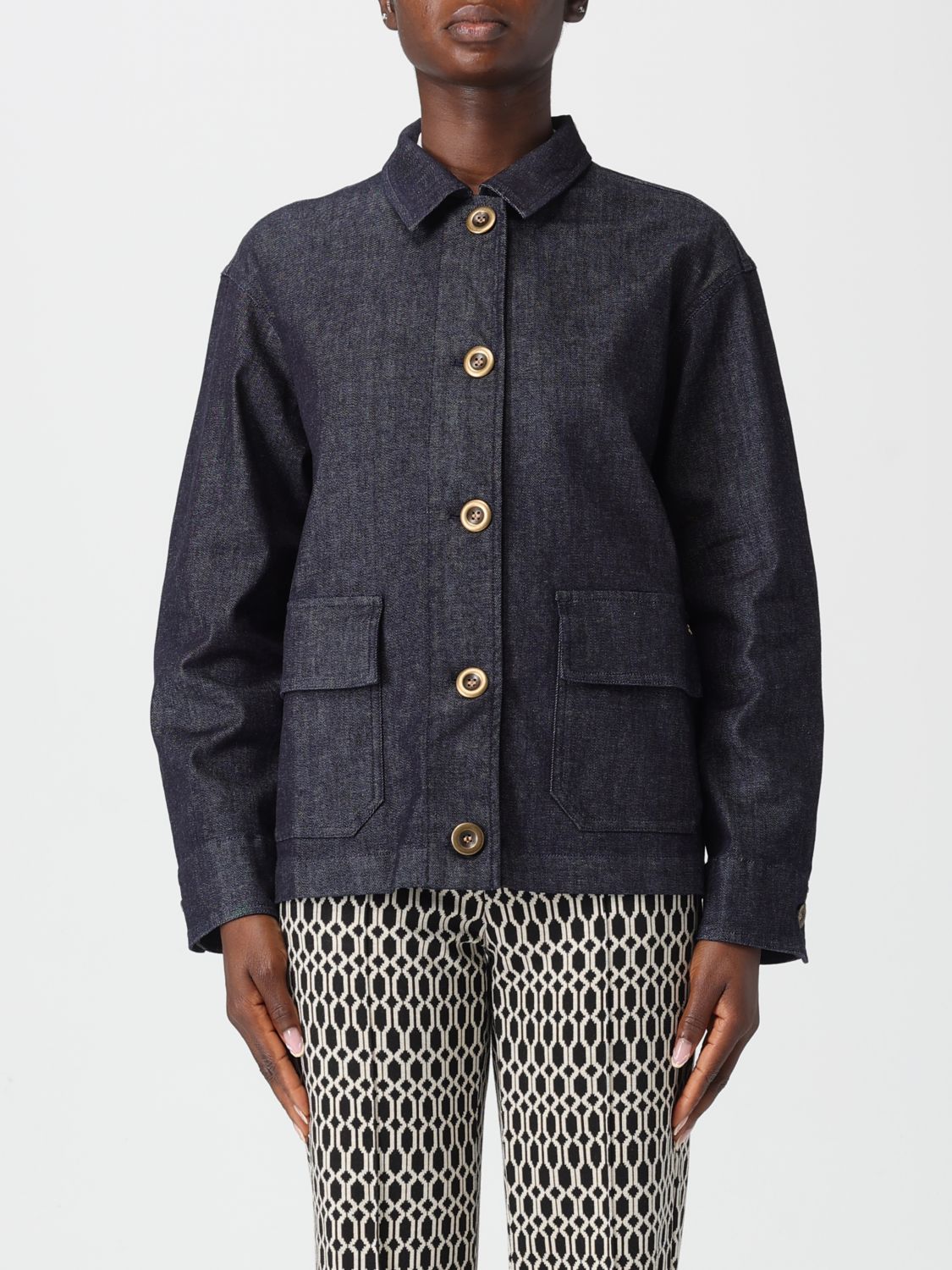 Mason's Blazer Woman Color Denim In Multi