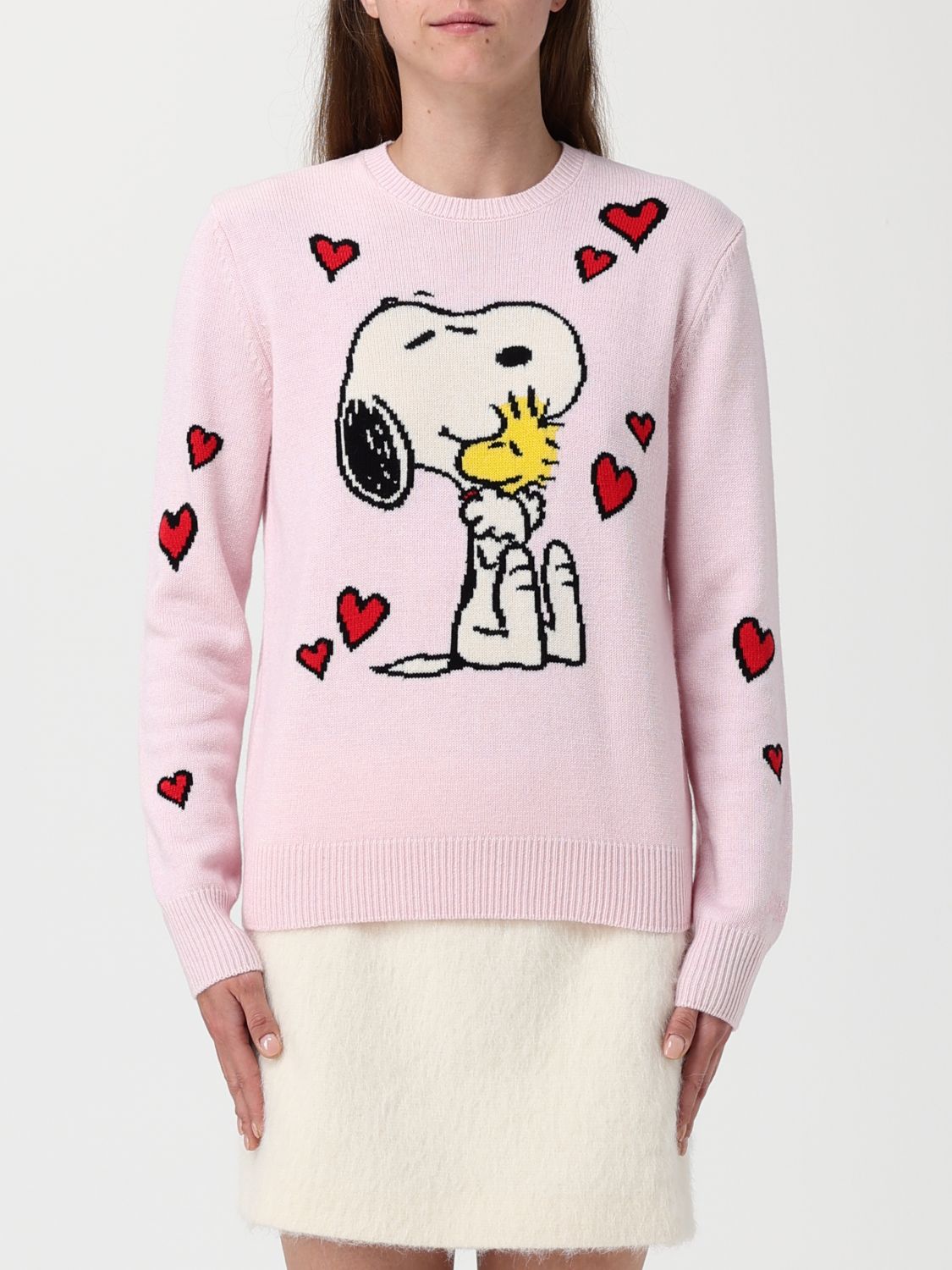 Mc2 Saint Barth New Queen Peanuts Love Hugs Pink Shirt In Pink