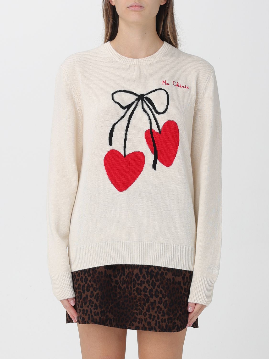 Mc2 Saint Barth Sweater  Woman Color Yellow Cream In White