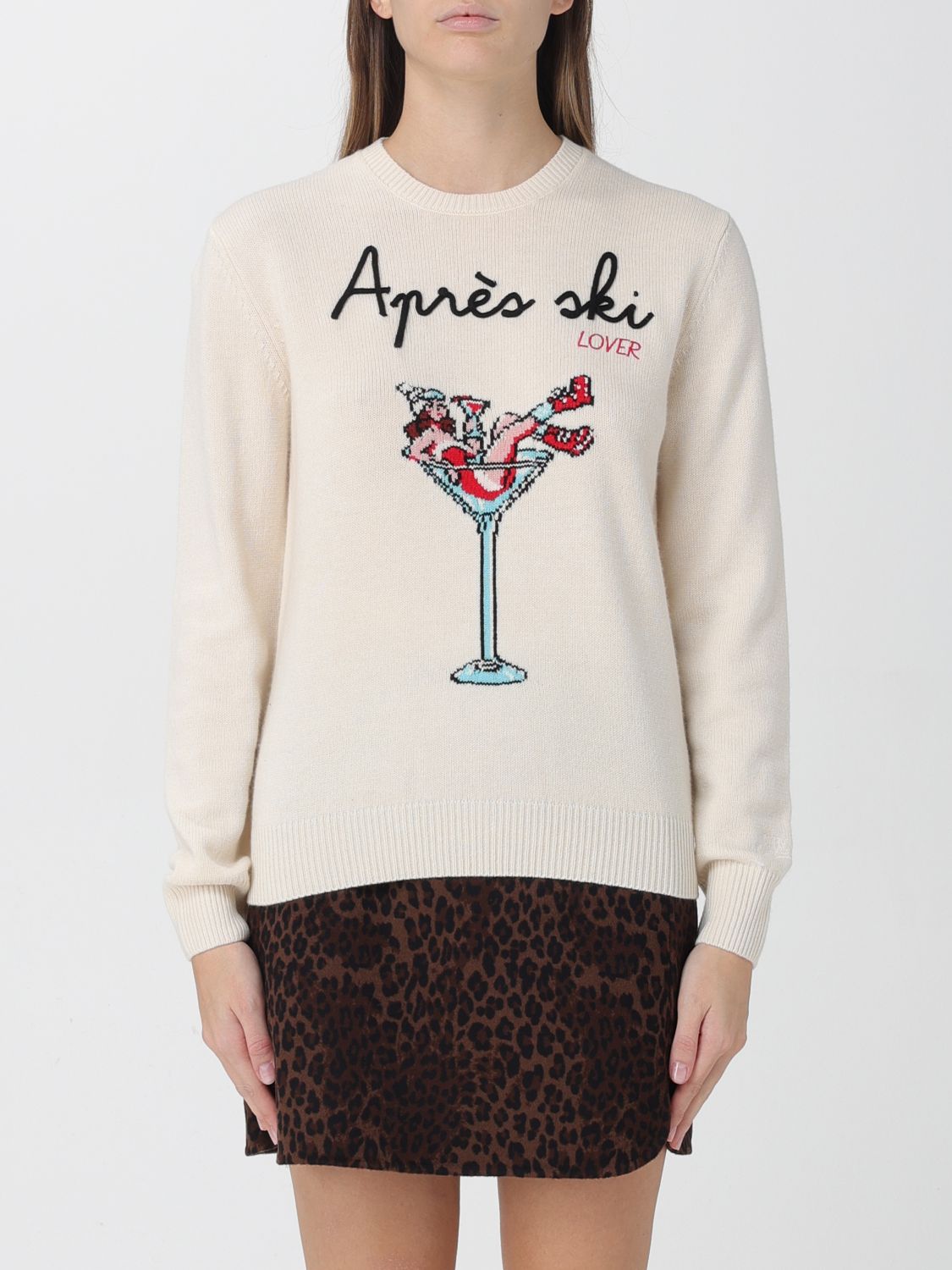 Mc2 Saint Barth Sweater Woman Color Milk In Brown