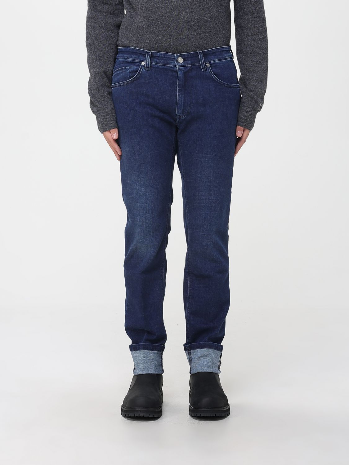 Mason's Jeans Men Color Denim In Blue
