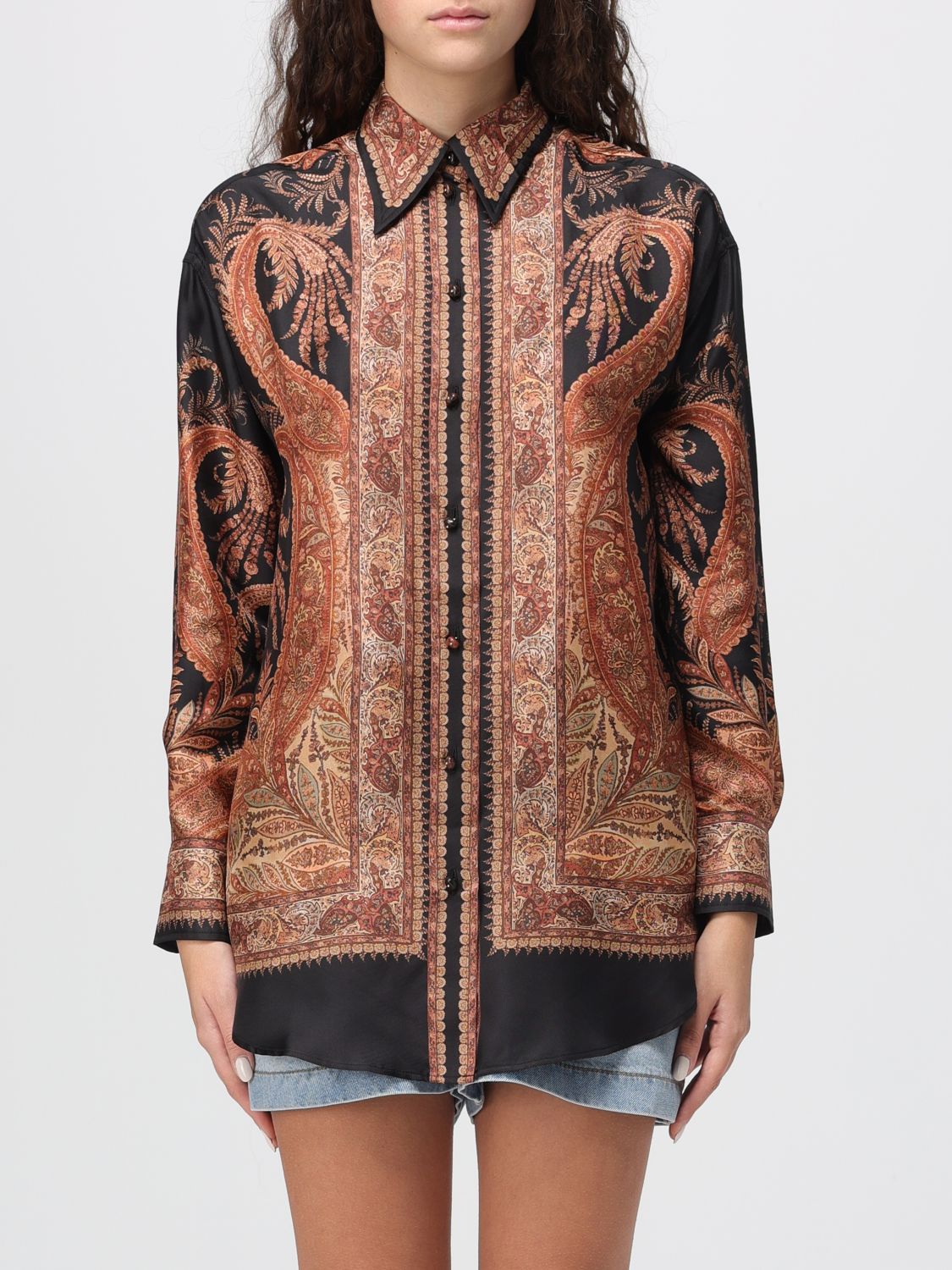Zimmermann Longline Paisley Pattern Top In Multi