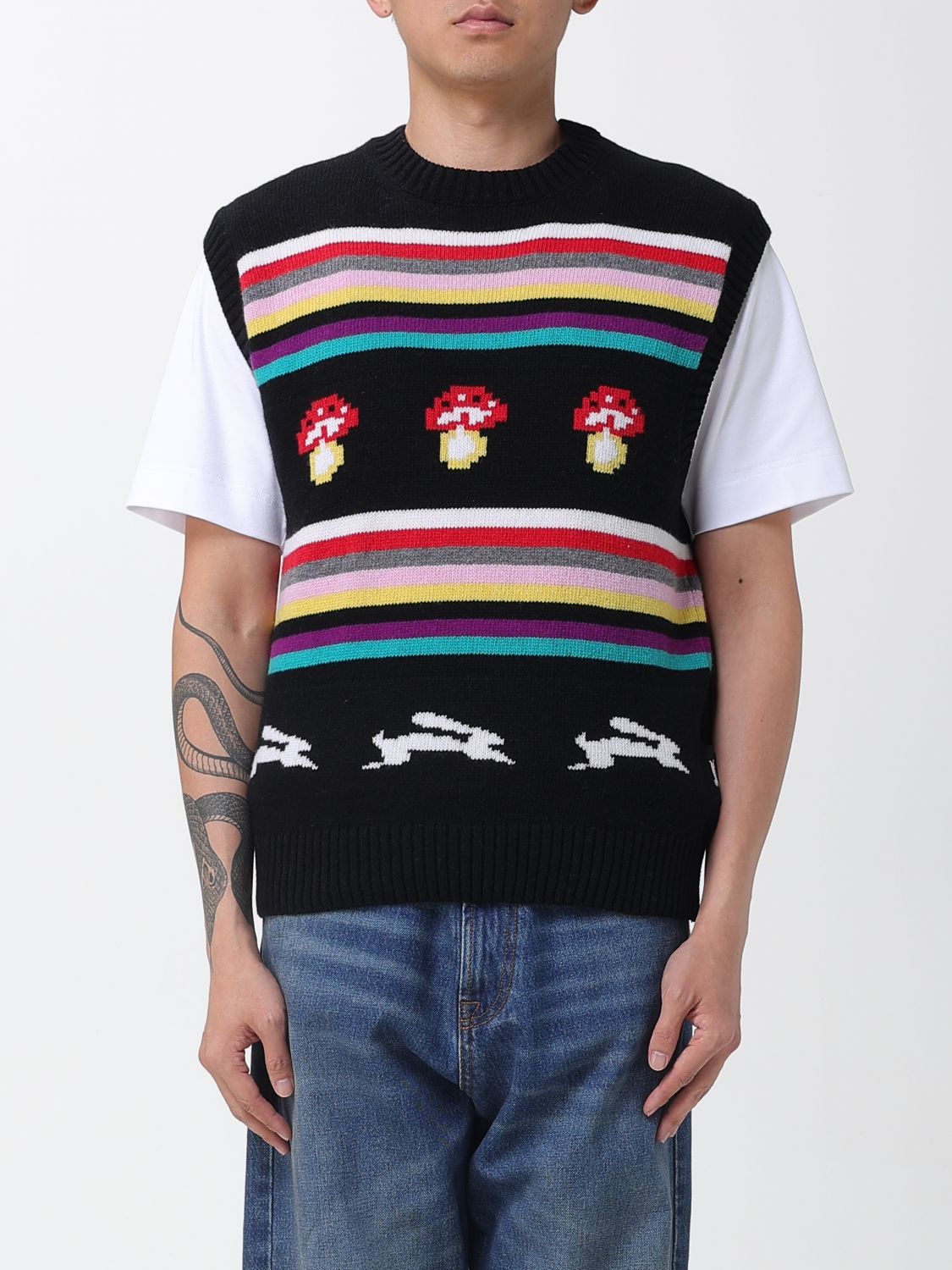 Msgm Sweatshirt Men Color Black In Multi