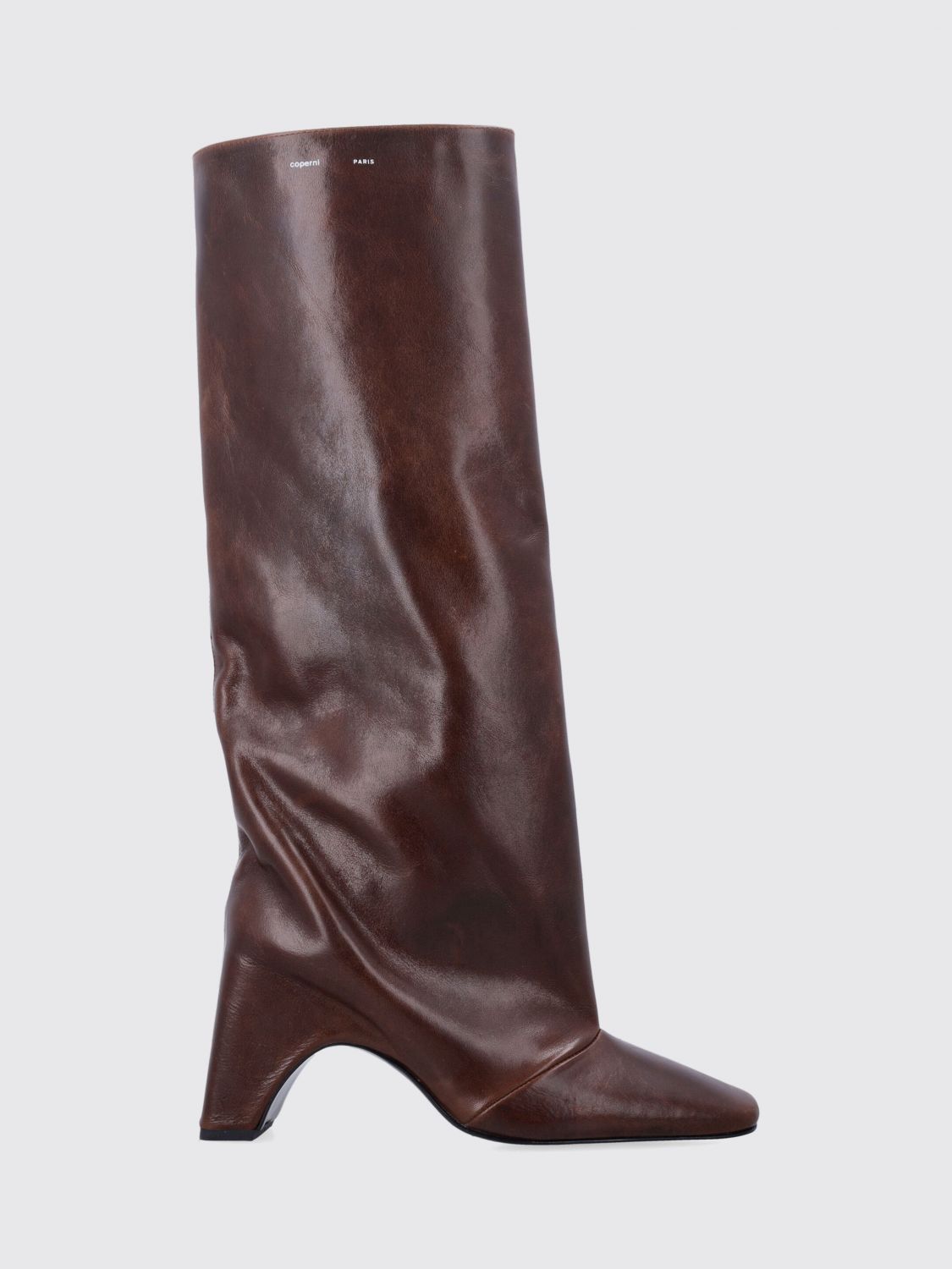 Coperni Brown Leather Boots In Brown