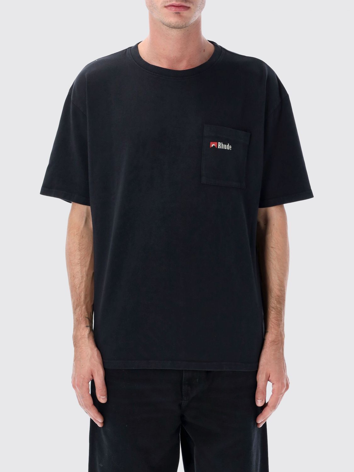 Rhude Ανδρών Μαύρο T-Shirt Men Color