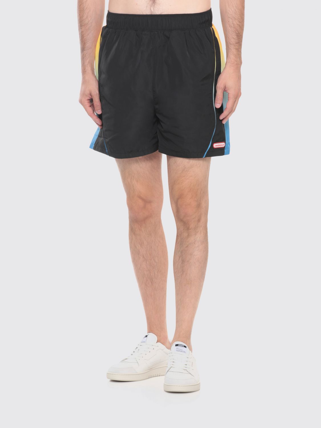 Casablanca Football Windbreaker Shorts In Black