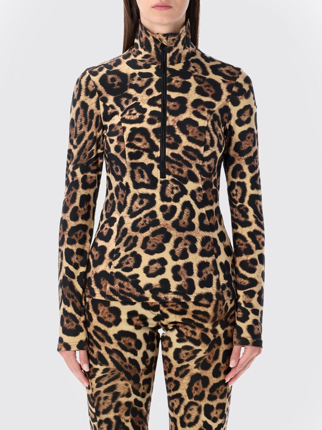 Goldbergh Womens Leona Jaguar-print Stretch-jersey Ski Top 7250 Jaguar Xl In Multi