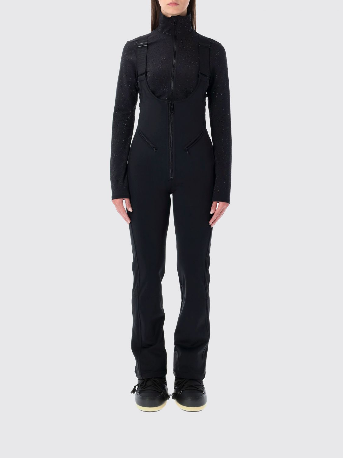 Goldbergh Phoebe Softshell Ski Pants With Suspenders In Black