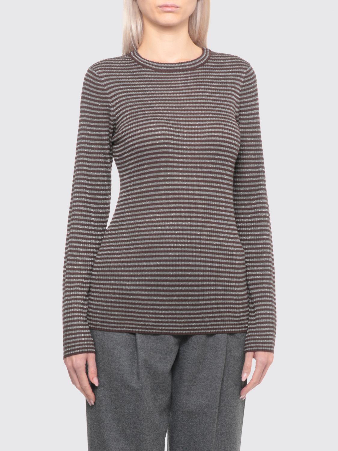 Brunello Cucinelli Sweater  Woman Color Brown In Brown