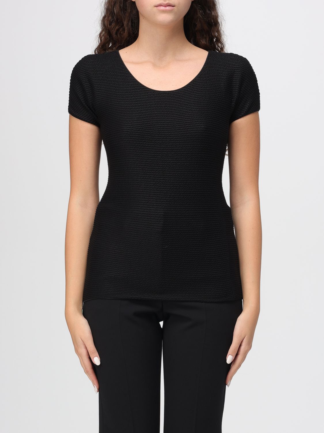 Emporio Armani Sweater  Woman Color Black In Black