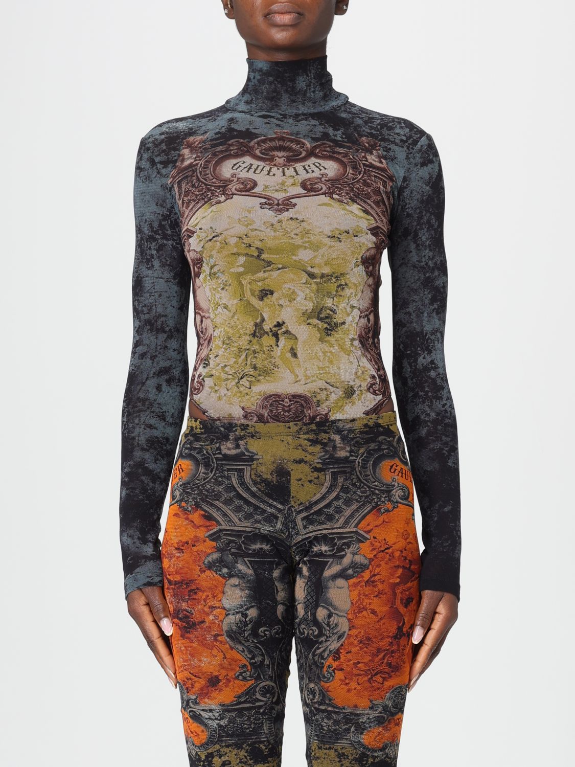 Jean Paul Gaultier Bodysuit  Woman Color Black In Gray