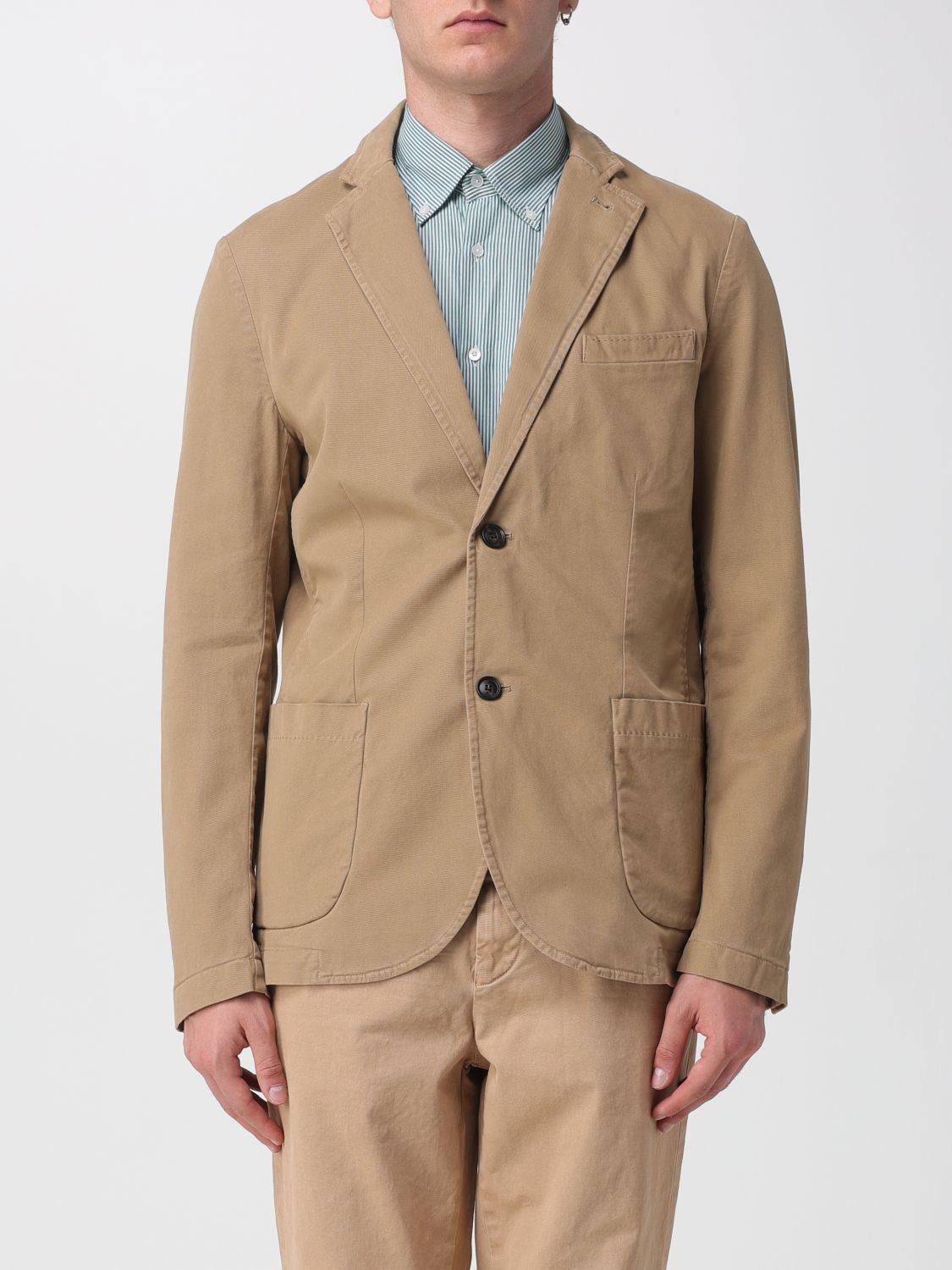 Mason's Jacket Men Color Beige In Brown
