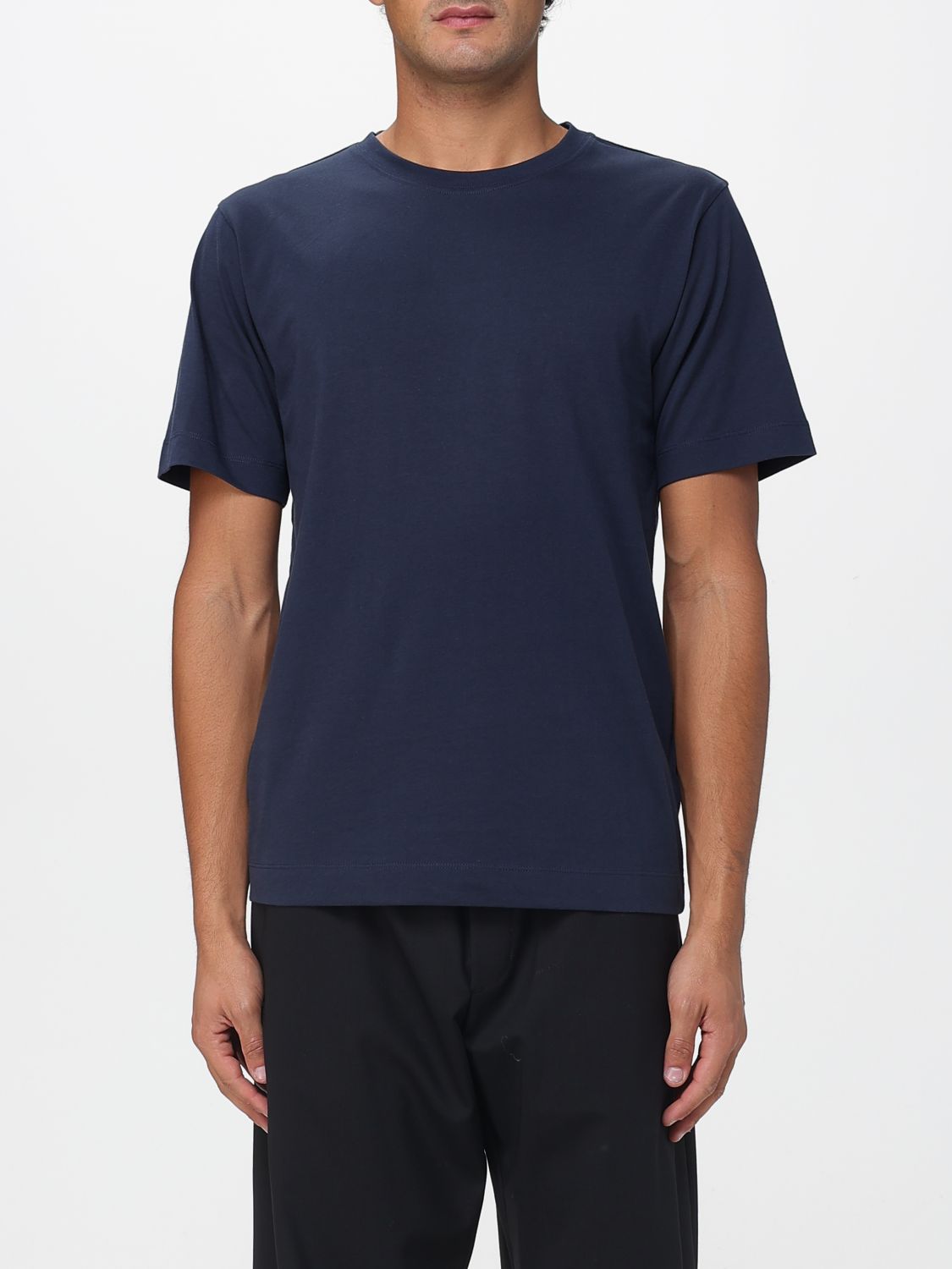 Dries Van Noten Cotton Crew Neck T-shirt In Blue