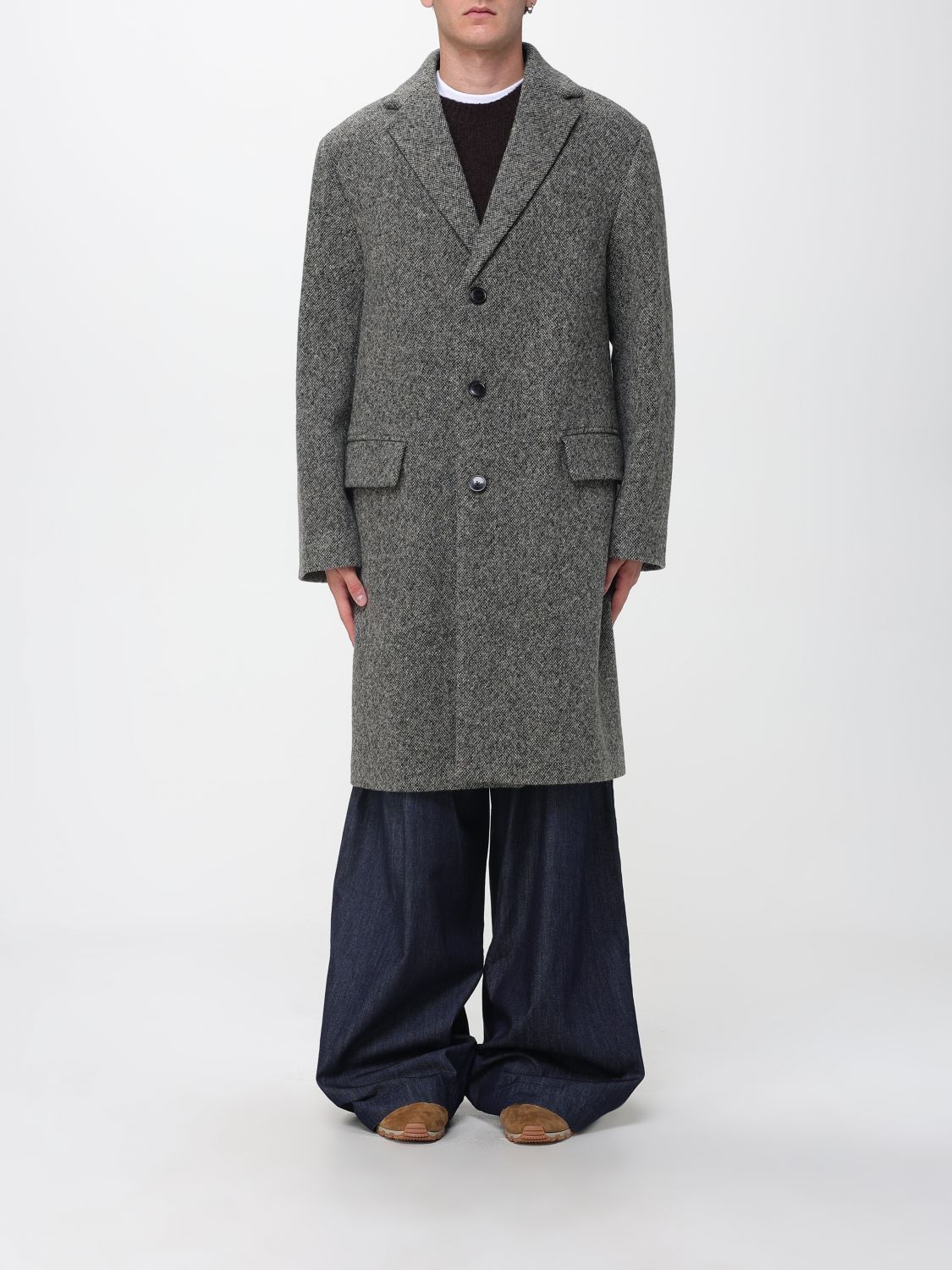 Dries Van Noten Coat  Men Color Grey In Gray