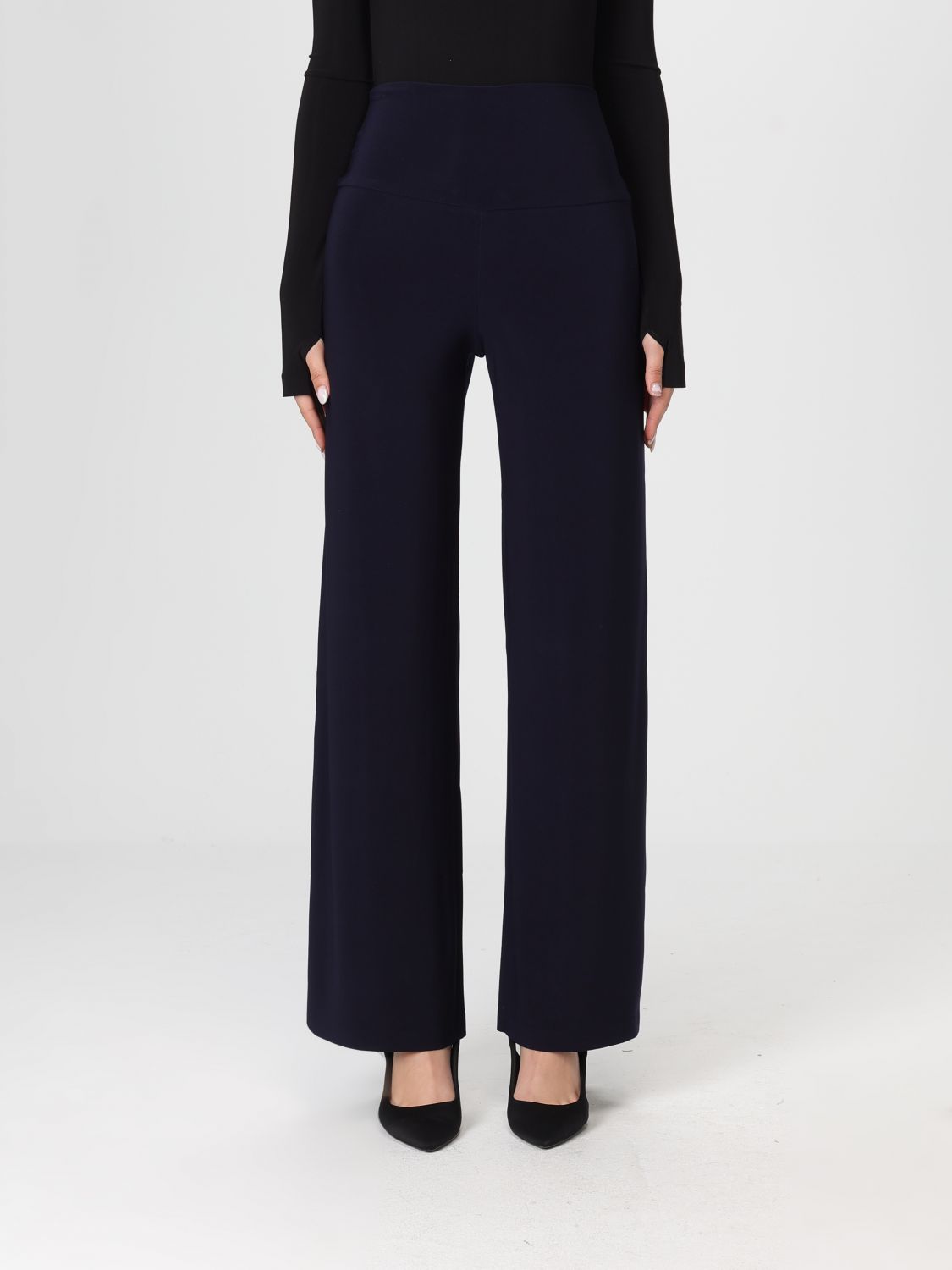 Norma Kamali Pants Woman Color Blue