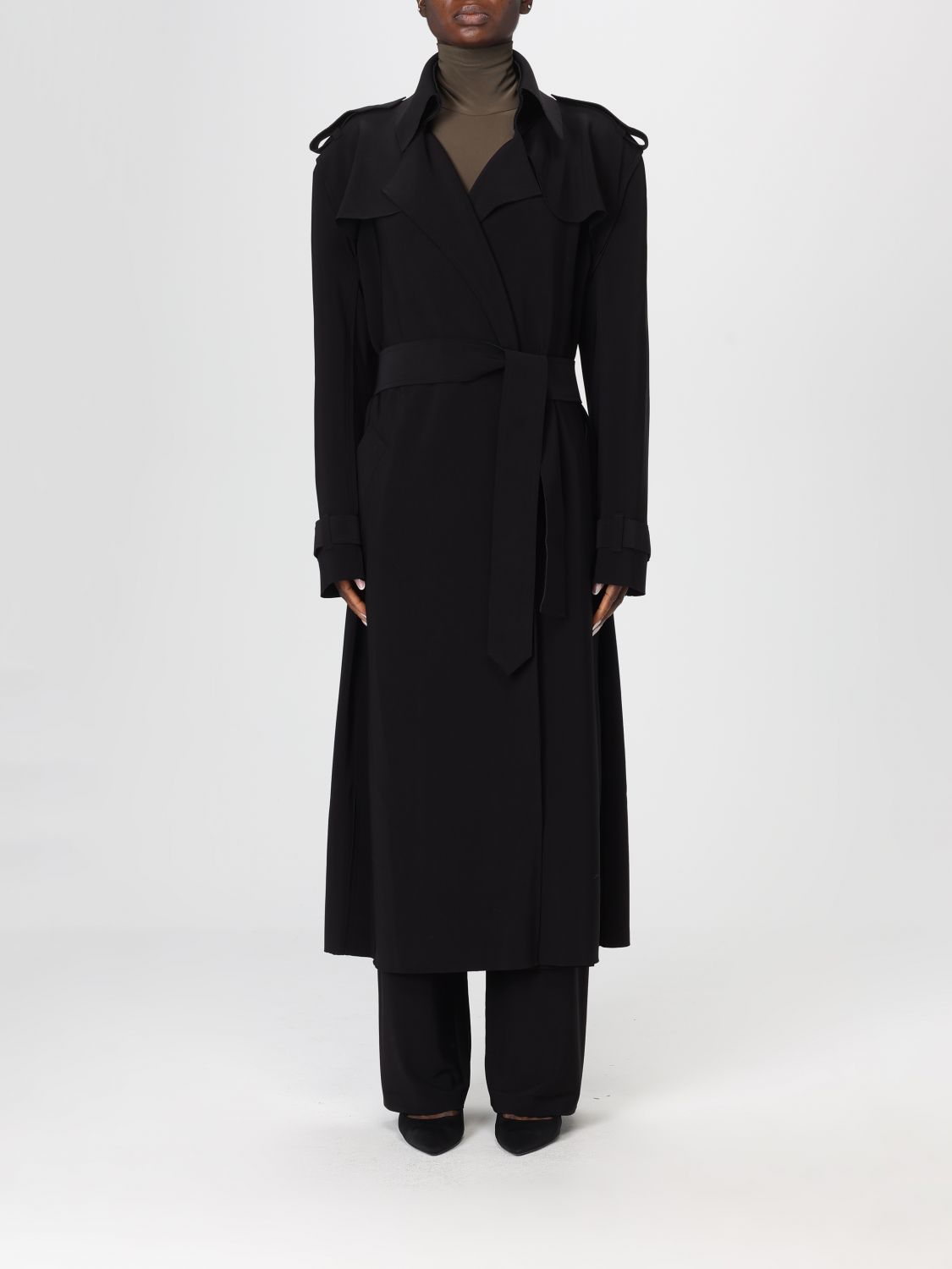 Norma Kamali Coat Woman Color Black In Black