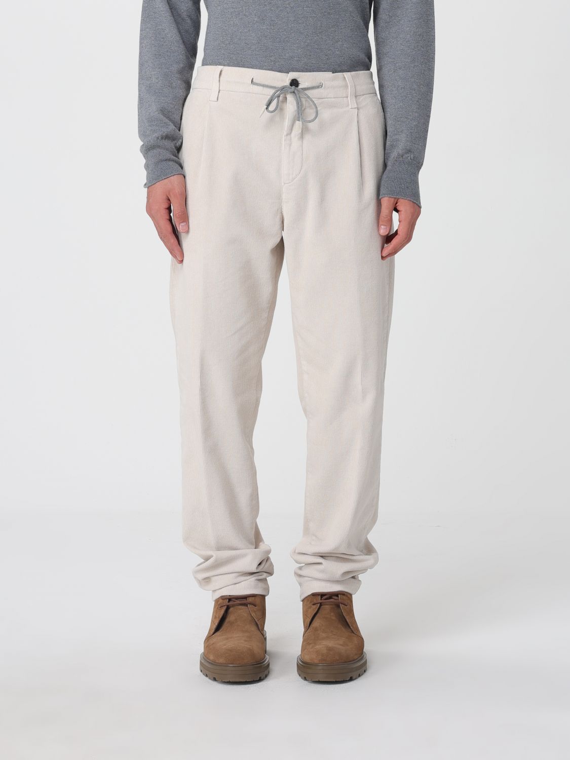 Eleventy Pants  Men Color Sand In White